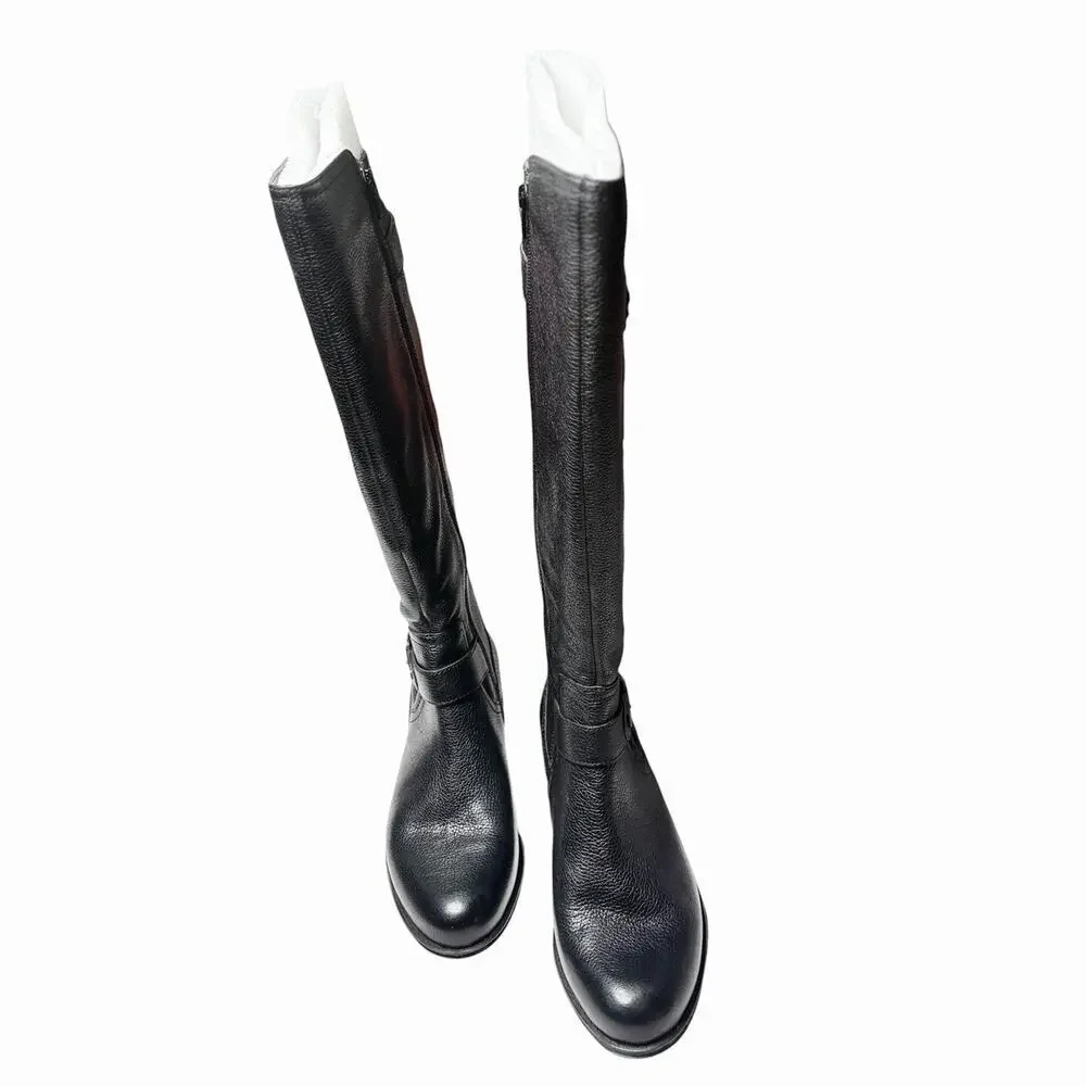 Naturalizer Jean Knee High Boots, Black Leather, Women's 7.5M New Without Tags